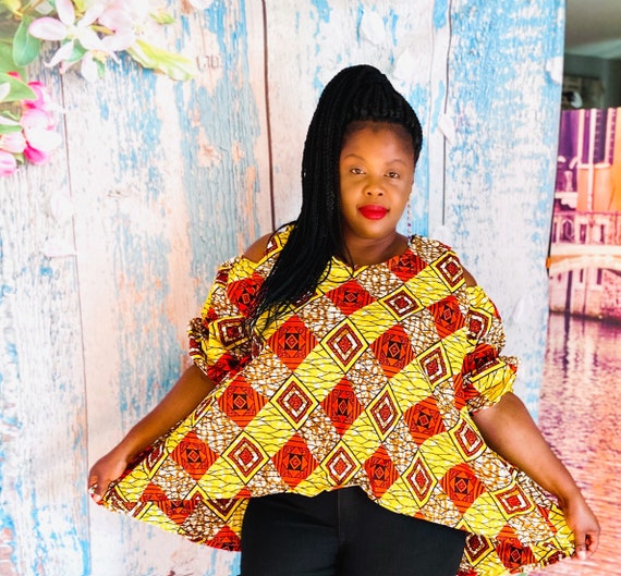 High-low Ankara Blouse