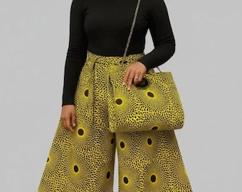 Ankara Palazzo Pants and matching Purse
