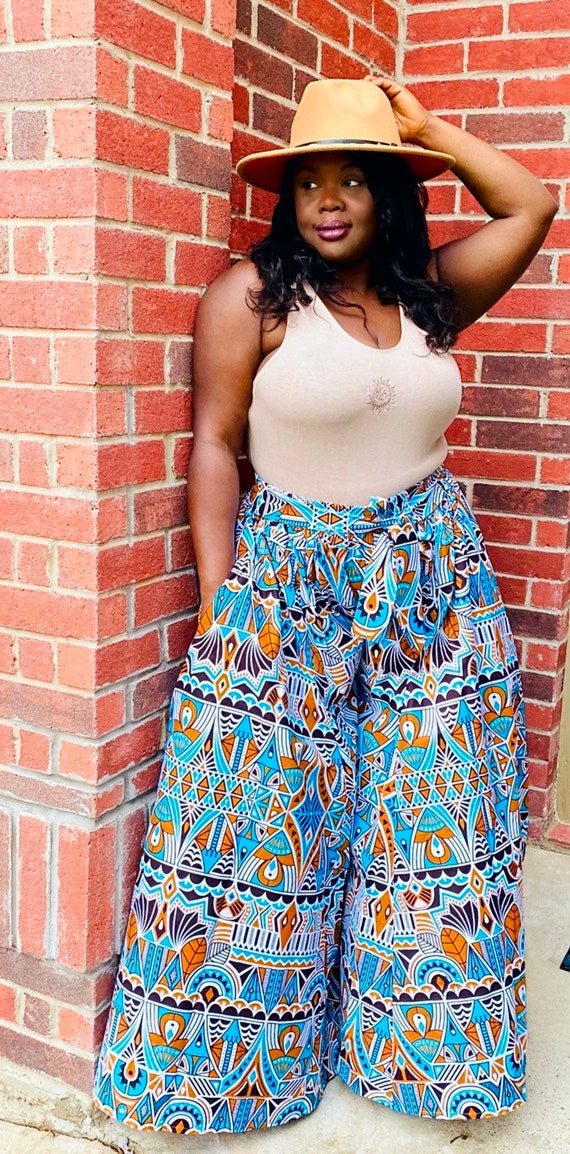 Palazzo African Print Pants