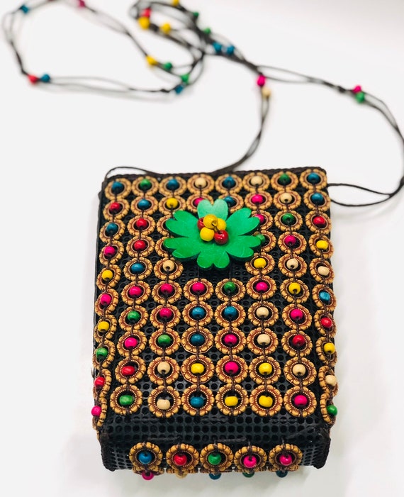 Handmade Beaded Crossbow Purse
