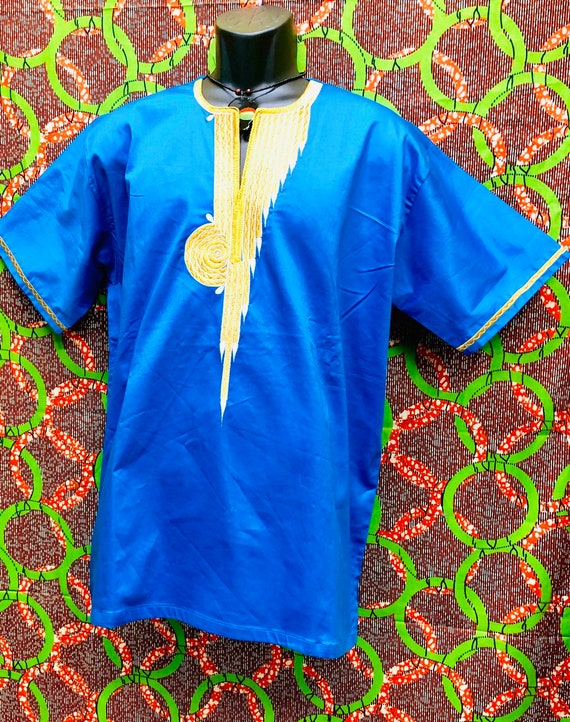 Men's Polish Cotton Embroidery Dashiki Shirt