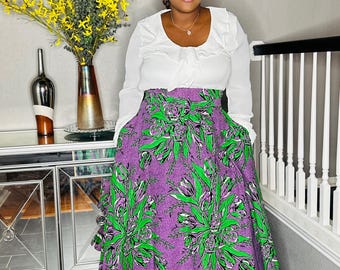 African Print Maxi Skirt