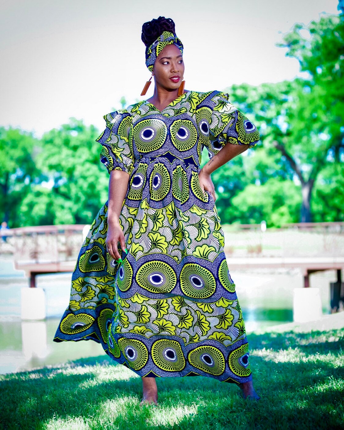 Queen Fit and Fared Ankara Dress