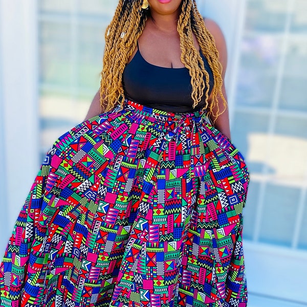 African Maxi Skirt Etsy