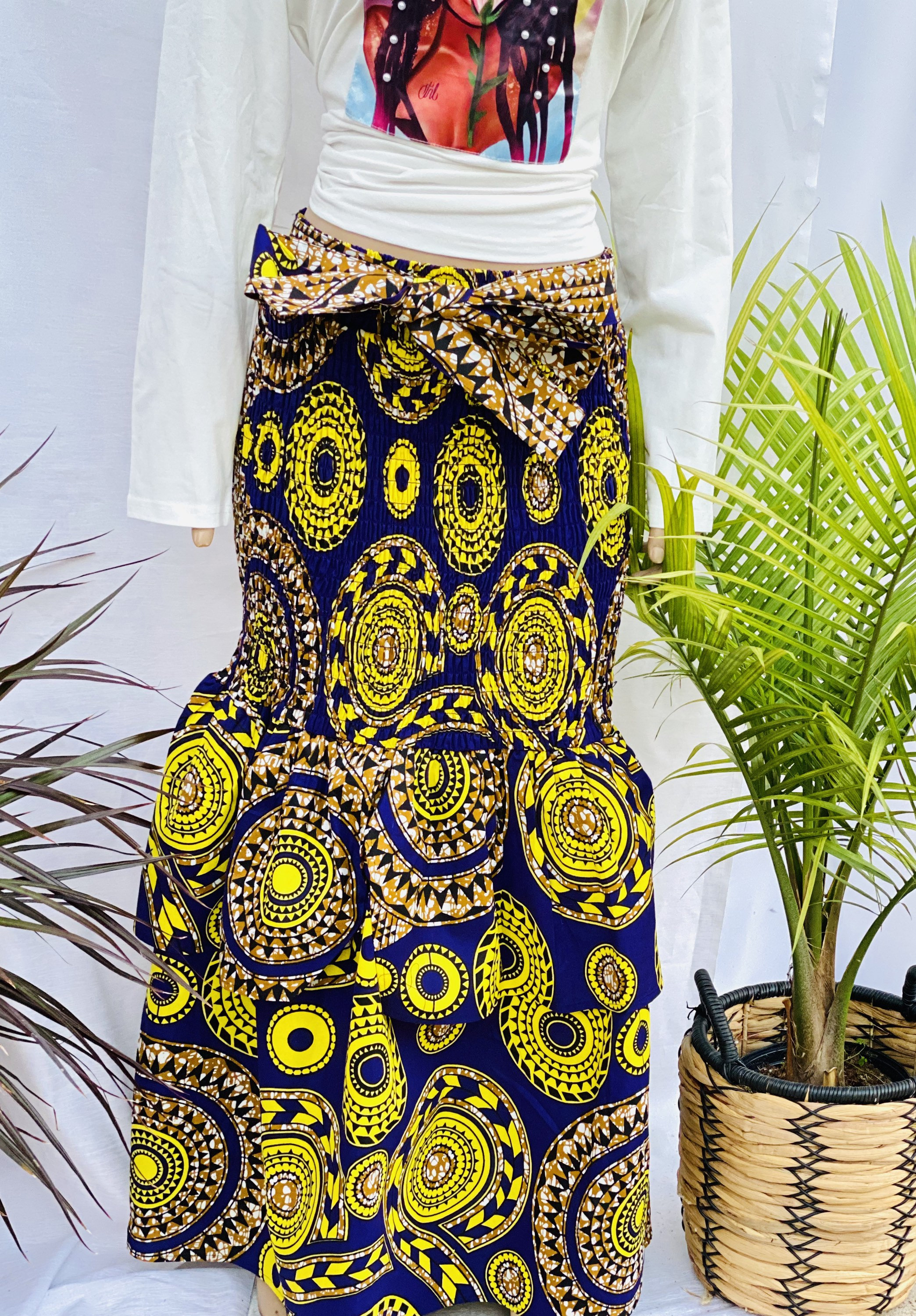 Mermaid Ankara Layered Skirt