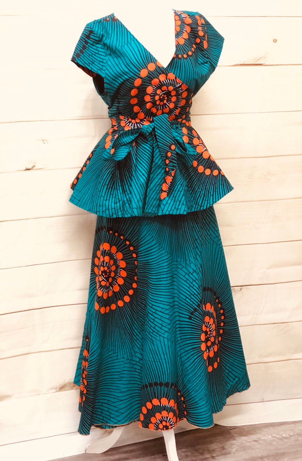 ankara wrap blouse