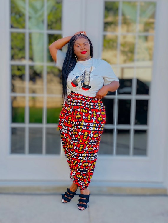 Ankara Harem Pants with Matching and Head Wrap