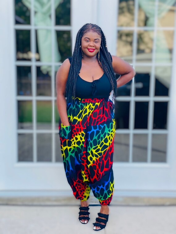 2 pairs Ankara Harem Pants with Matching and Head Wrap