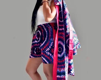 Ankara Jacket with Shorts set