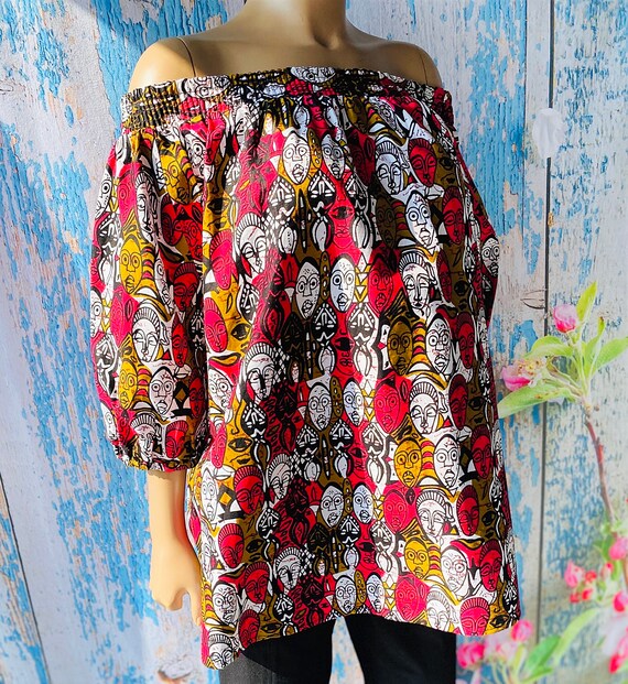 African Print Blouse
