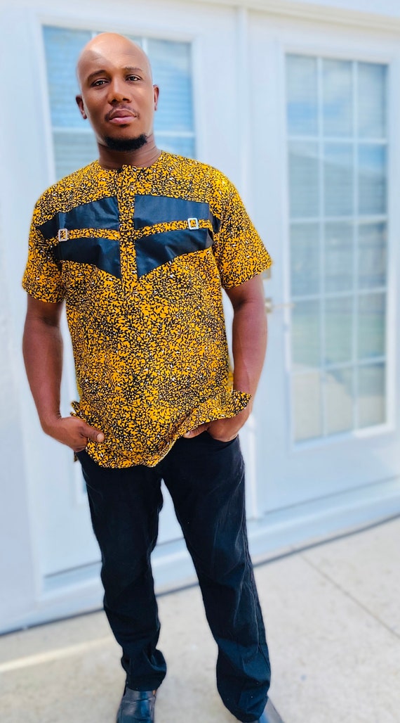 African Print Men’s Dashiki shirt