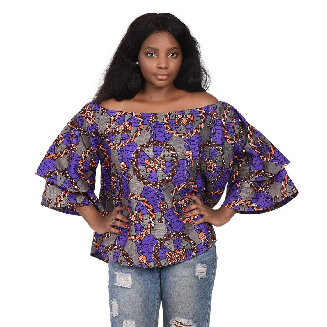 African Print Blouse