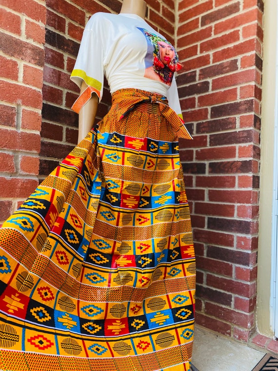 Classic Kente Skirt with Pockets
