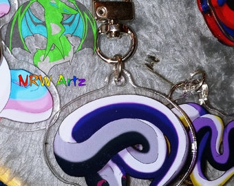 Pride Snake - Hognose Ace Keychain By NRW Artz