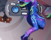Galaxy Raptor Blepz Sticker *Transparent* By NRW Artz