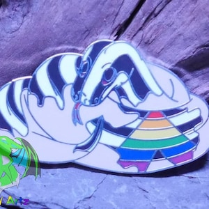Pride Snake - Pied Ball Ally Pin by NRW Artz