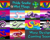 Pride Snakes Mini Flags
