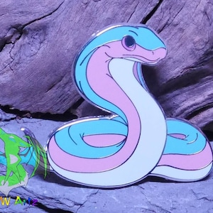 Pride Snake - Trans Cobra Pin by NRW Artz *BACK ORDER*