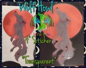 Wolf Howl Sticker *Transparent* By NRW Artz