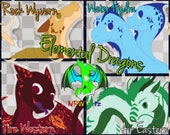 Elemental Dragons: Water Hydra Sticker *Transparent* By NRW Artz