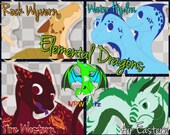 Elemental Dragons: Rock Wyvern Sticker *Transparent* By NRW Artz