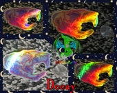 Decay - Rodent Skull Sketch Sticker *Holo* By NRW Artz
