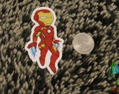 Chibi Iron Man Sticker *White/clear* By NRW Artz