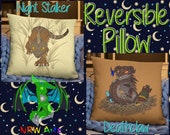 Fallout Nightstalker & Deathclaw Pillow by NRW Artz