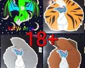 LEWD Butt Stickers *Transparent* By NRW Artz