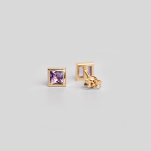 Amethyst Stud Earrings