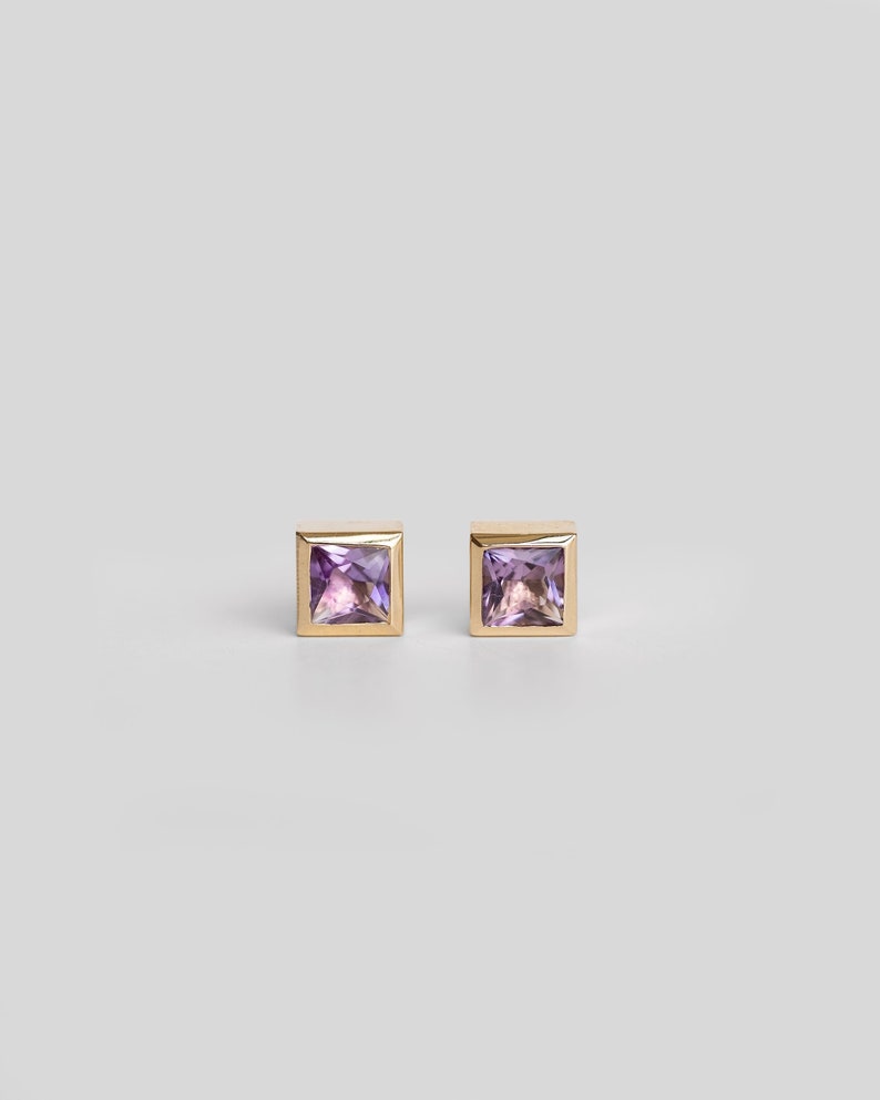 Amethyst Stud Earrings