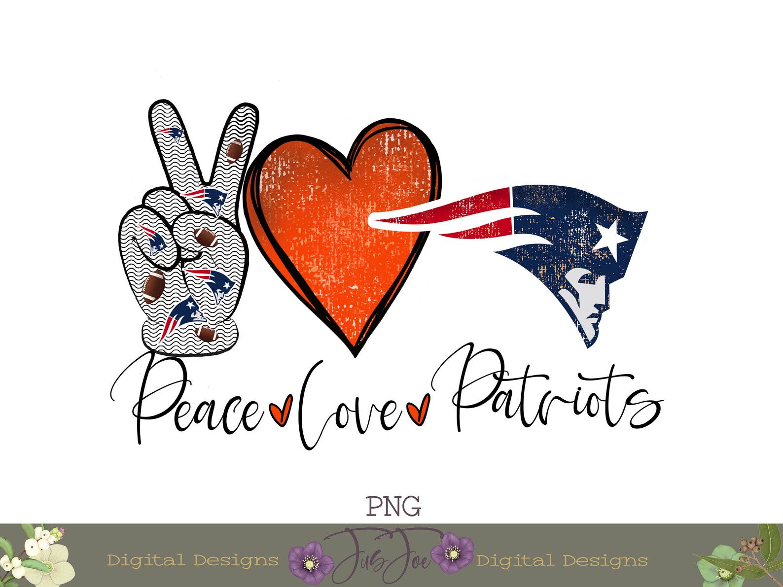 Peace Love Patriots Sublimation Digital Wall Art and NFL Etsy