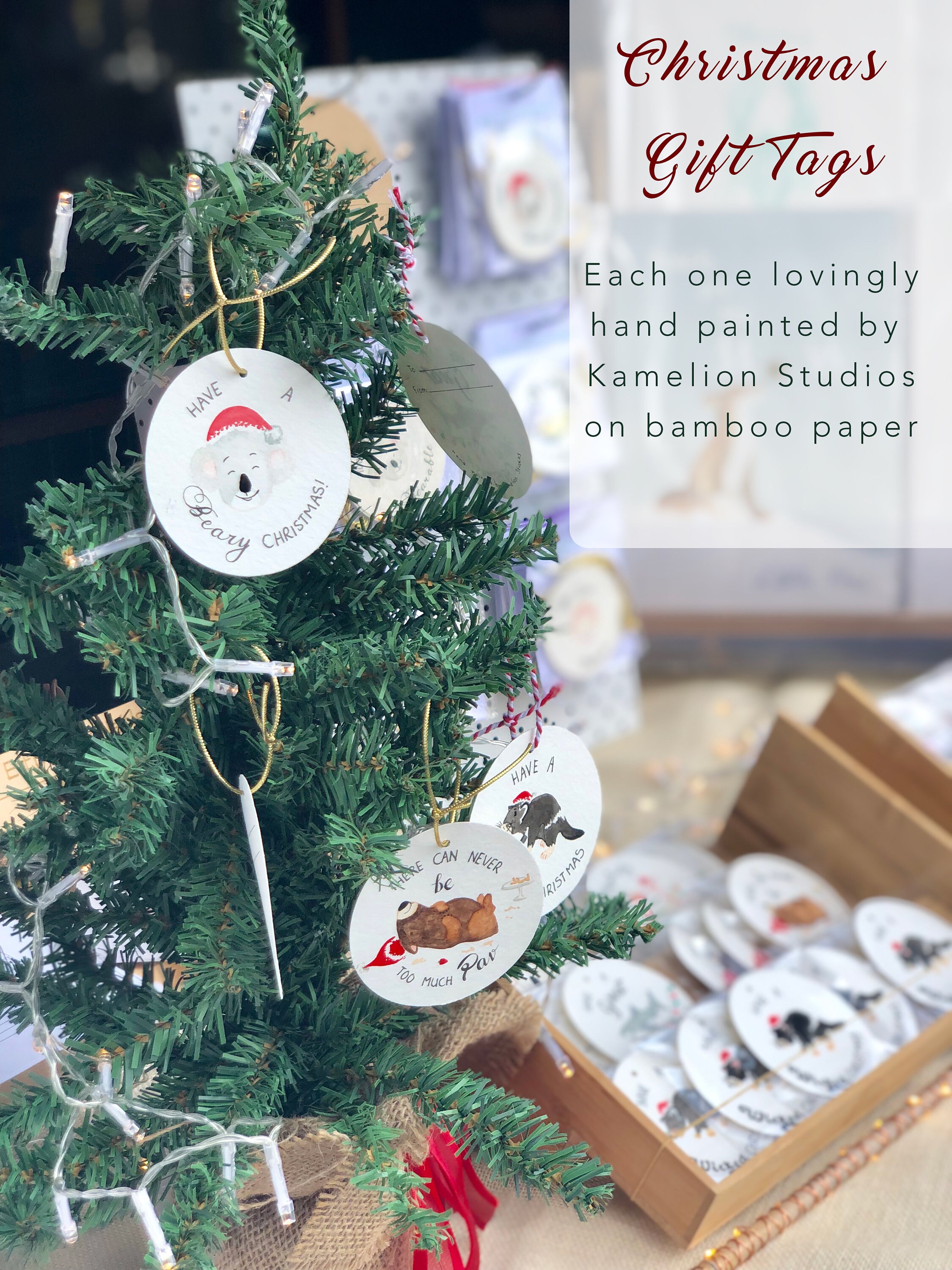 Australian Christmas Gift Tags Set of 5 Christmas decor Etsy