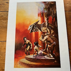 Boris Vallejo Mounted Print - The Best of Leigh Brackett - 1977