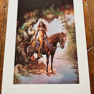 Boris Vallejo Mounted Print - Demon in the Mirror - 1977