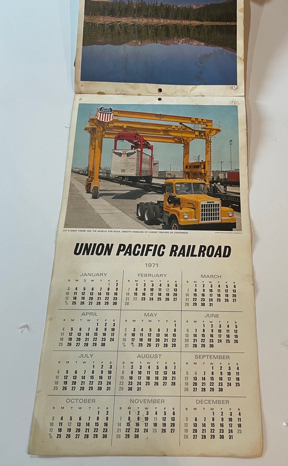 Union Pacific Railroad Calendar 1970 - Etsy