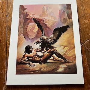 Boris Vallejo Mounted Print - Tarzan the Untamed - 1976