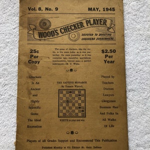Wood&#39;s Checker Player Magazine 1945