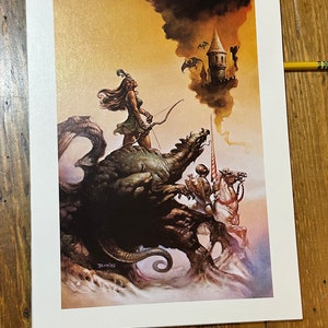 Boris Vallejo Mounted Print - The Dragon and the George - 1976
