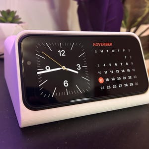 Universal iPhone Standby Mode Dock printed for all Compatible Models.