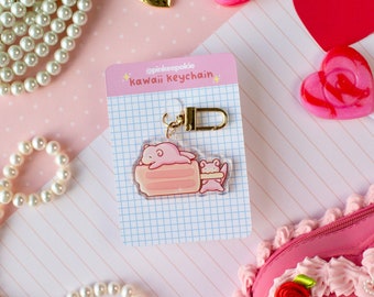 Acrylic Slowpoke Popsicle Orange Dreamsicle Keychain