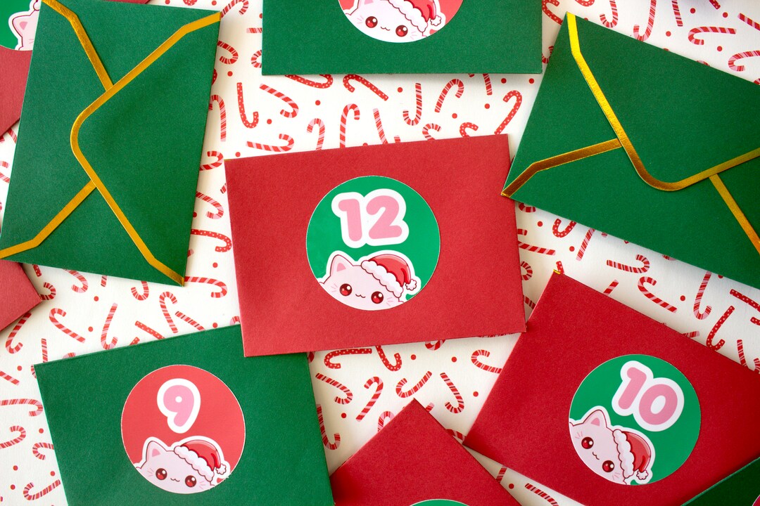 12 Day Christmas Sticker Advent Countdown Calendar Etsy Australia
