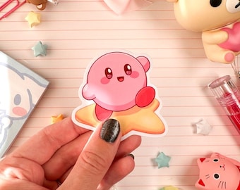 Ultra Glossy Kawaii Kirby Sticker
