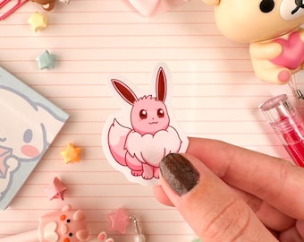 Small Pink Eevee Vinyl Sticker