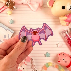 Ultra Glossy Pink Zubat Bat Vinyl Sticker