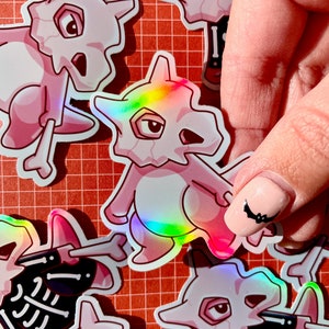 Holographischer Würfel und Skelly Würfel Vinyl-Aufkleber