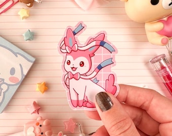 Ultra Glossy Pink Sylveon Vinyl Sticker