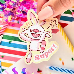 Ultra Glossy Pink Scorebunny Sticker