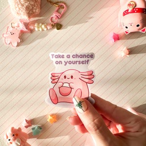 Hochglänzende Kawaii Chansey Selbstliebe Aufkleber
