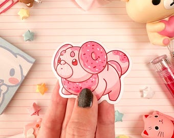 Ultra Glossy Pink Fidonut Sticker